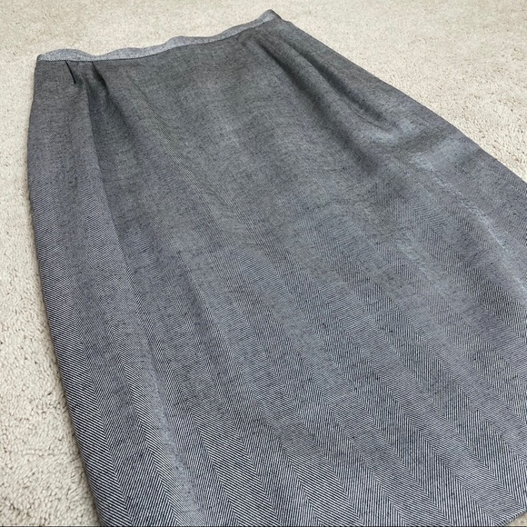 Vintage J. Gallery Gray Herringbone Skirt - Picture 7 of 11